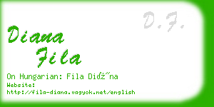 diana fila business card